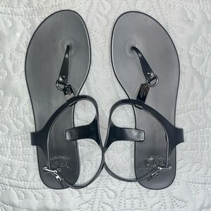 Coach Plato Jelly Slingback Sandals Gray